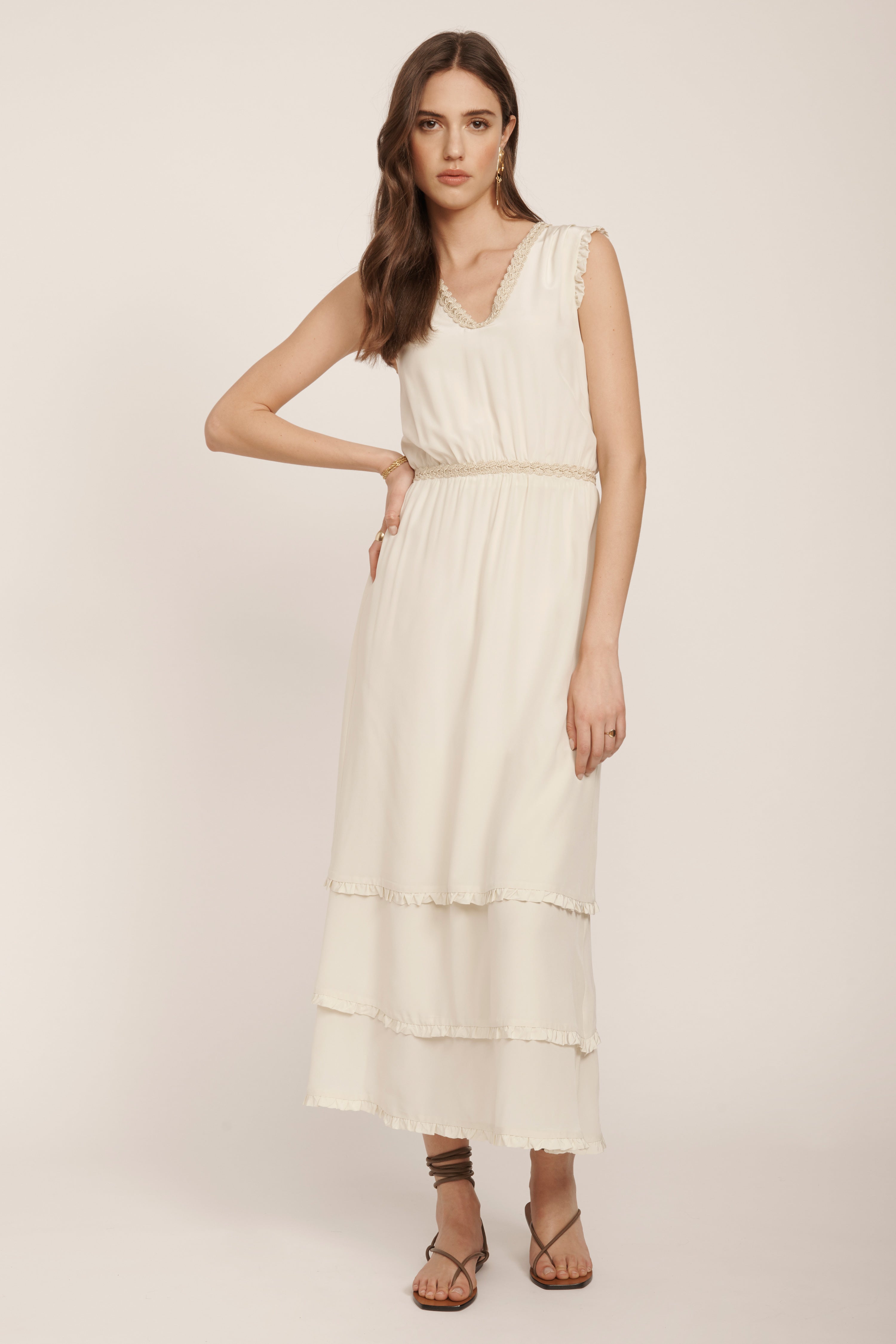 The Mia Dress - Sand