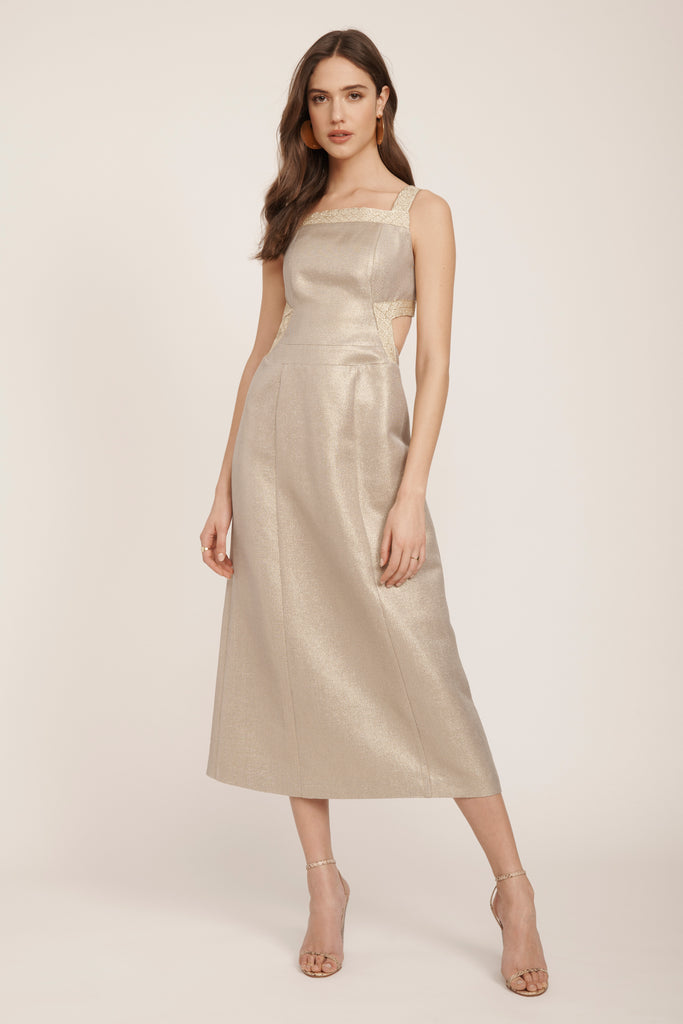 The Niya Dress - Gold Thea Valentina The Niya Dress - Gold Thea Valentina